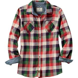 Legendary Whitetails Cottage Escape Flannel Long Sleeve Plaid Fitted Button Down